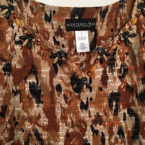 Monterey Bay Abstract Animal Print Top